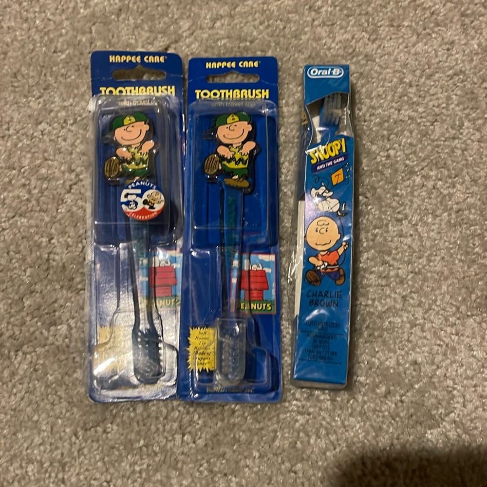 Charlie Brown toothbrushes